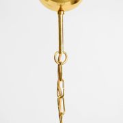 60s large brass ceiling chandelier with large round glass plates