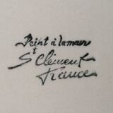Old barbotine plate, St Clément factory