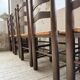 Straw chairs oak 1940s Dudouyt