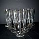Portieux? Set of 10 cut glass champagne flutes from 1900 bistro.