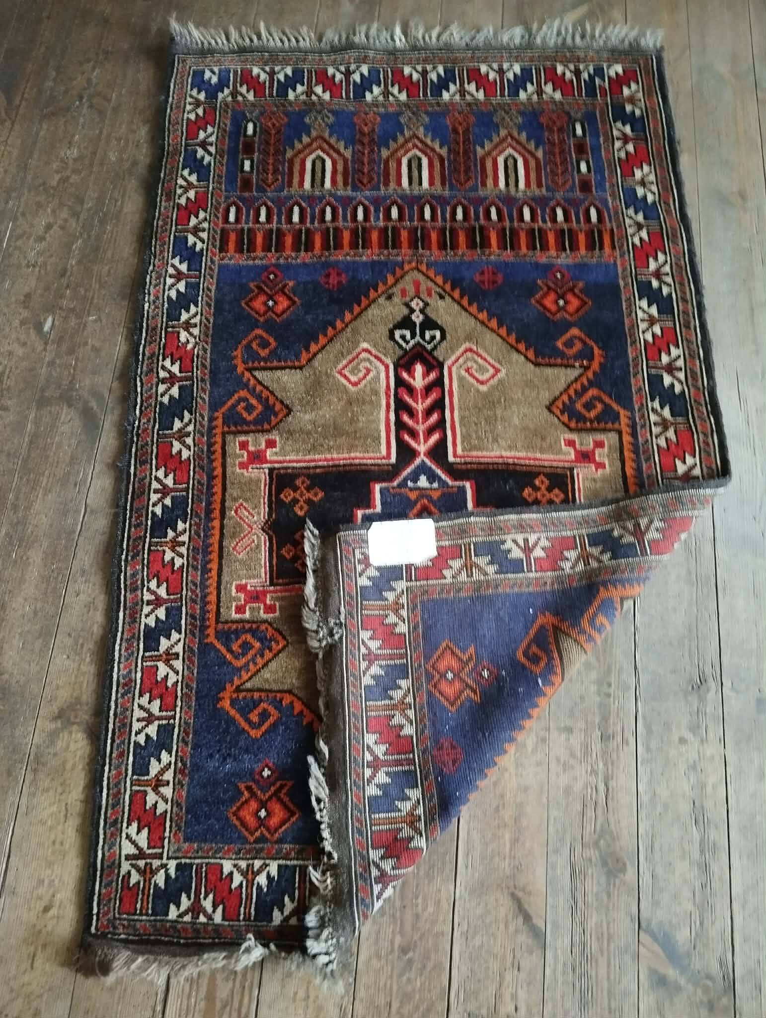 Handmade Afghan Belouch rug 125x80cm