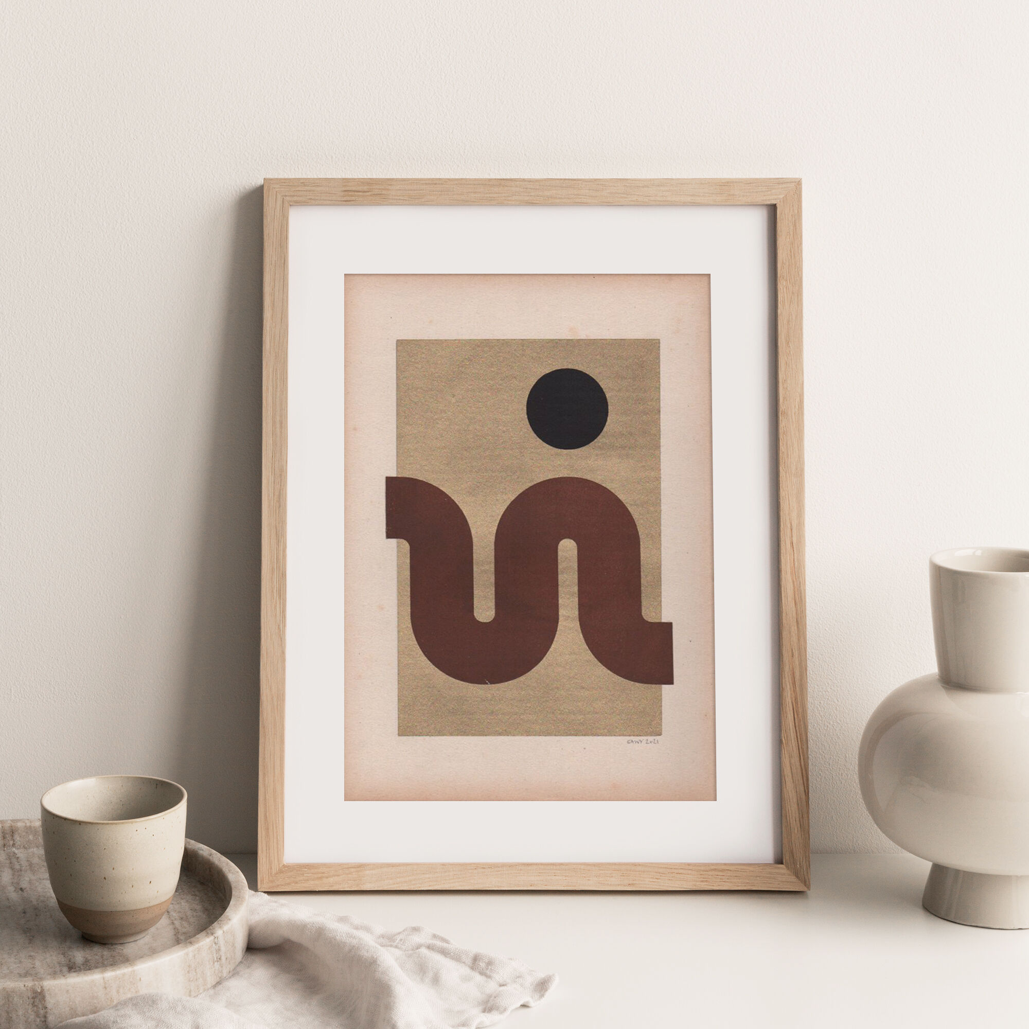 Collage on C210 paper signed Eawy