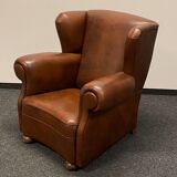 Vintage chesterfield style wingback armchair