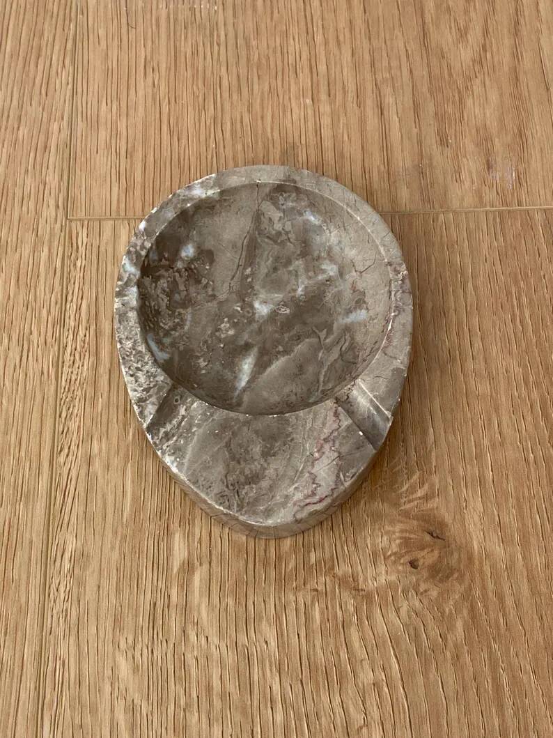 Vintage marble ashtray | Organic shape, Mid-Century Italian decoration