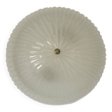 Applique murale vintage en verre soufflé à la main : plafonnier encastré style années 50