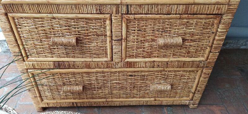 Vintage bamboo wicker rattan commodity