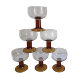 Set of 6 vintage walking glasses