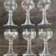 Set of 6 vintage Alsace wine glasses - Vines & Roses