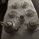 Complete café service porcelain Limoges William Guérin