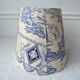 Abat-jour toile de jouy bleu