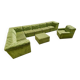 Canapé modulable en velours vert vintage Laauser