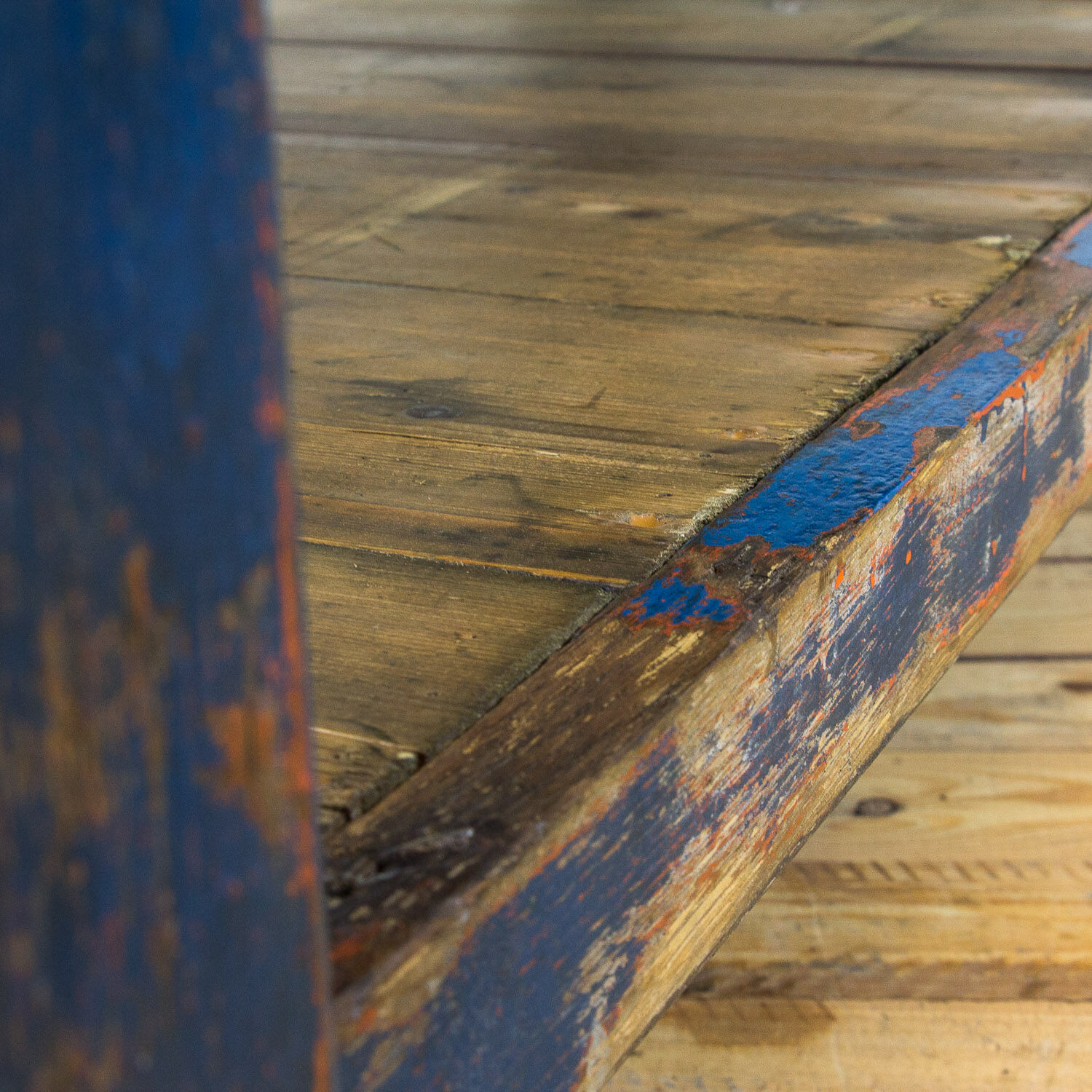 Blue industrial worktable