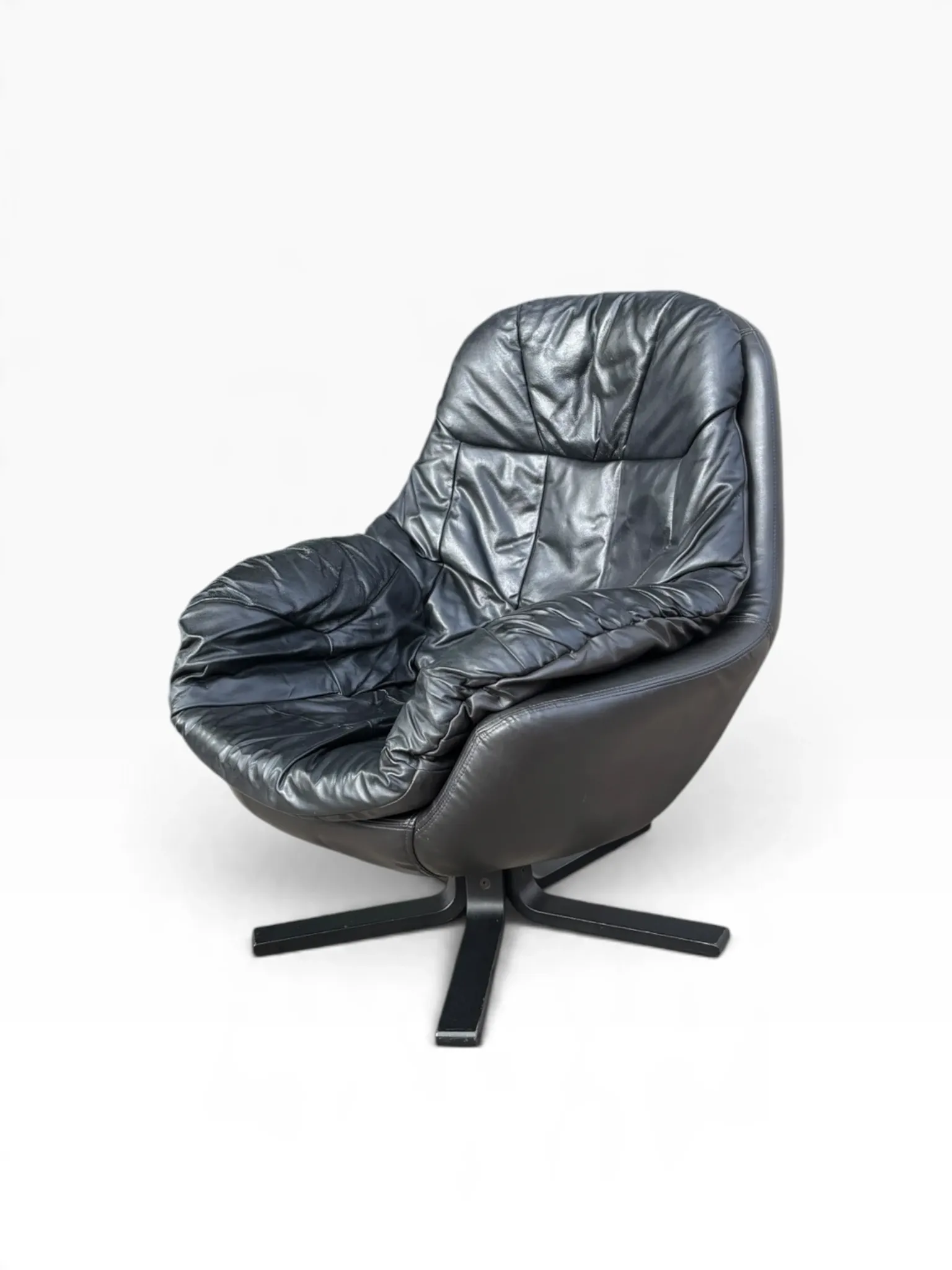 Leather swivel chair