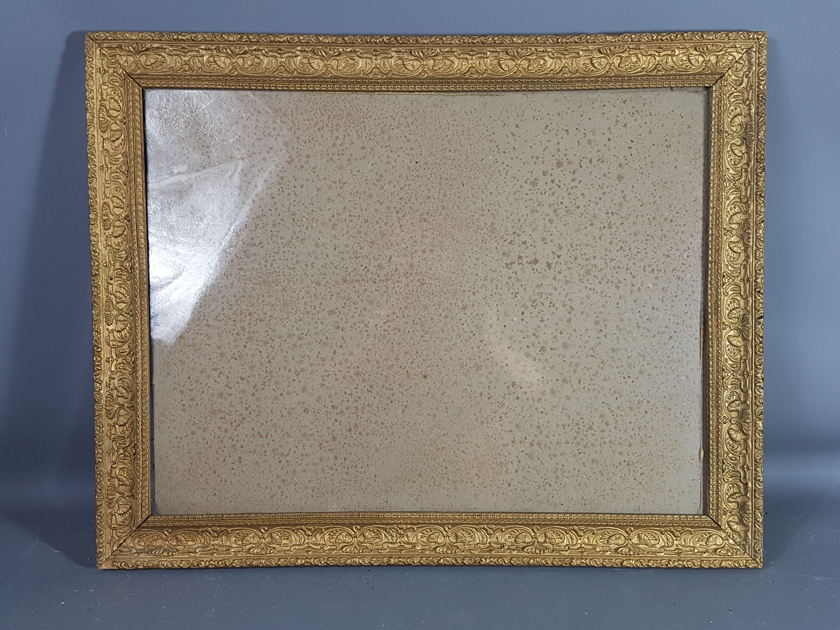 Old Frame Wood - Gild stucco decoration ancoly flowers 59X47 cm leafing 51.9x39.9 cm SB115