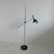 Balance floor lamp in chromed metal and black lacquered metal 60s