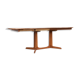 Table ovale danoise en teck avec 2 extensions