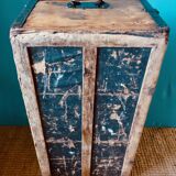 Cargo trunk or seat. Wood and metal, France circa 1900.