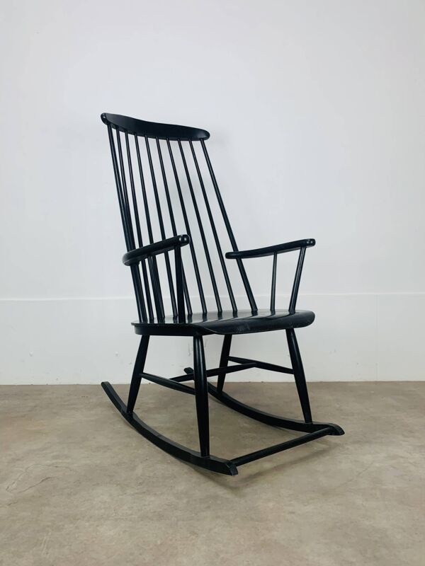 Rocking-chair scandinave style Tapiovaara, années 60
