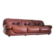 Vintage Sapporo Italian leather sofa Mobil Girgi 1970s