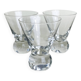 Trio of Minimalist Glasses with Rounded Base