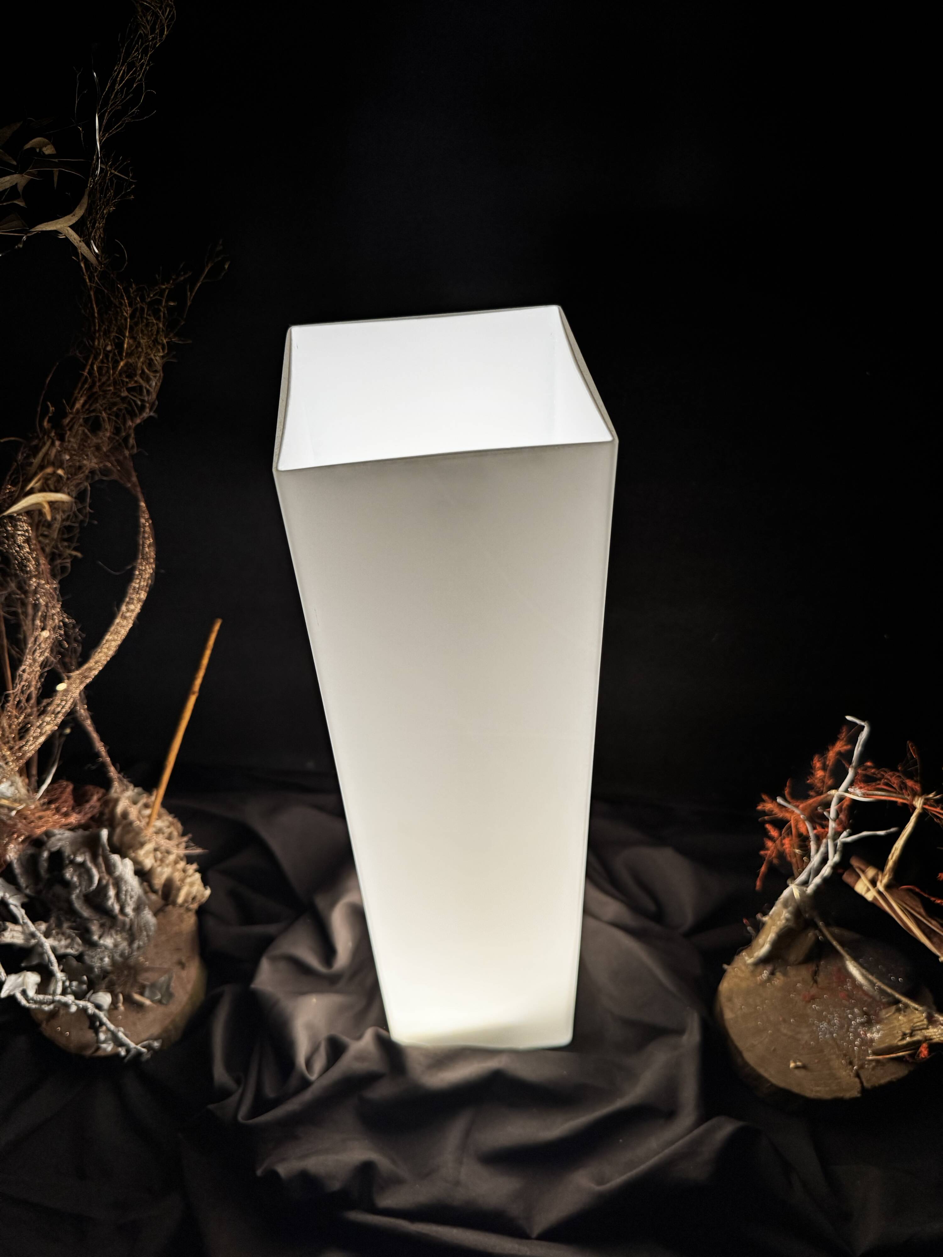 Opaline table lamp Vianne SCE vintage Column 40x10x10 New old Stock NOS