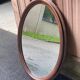 Miroir ovale vintage en bois massif 1960 82x60cm