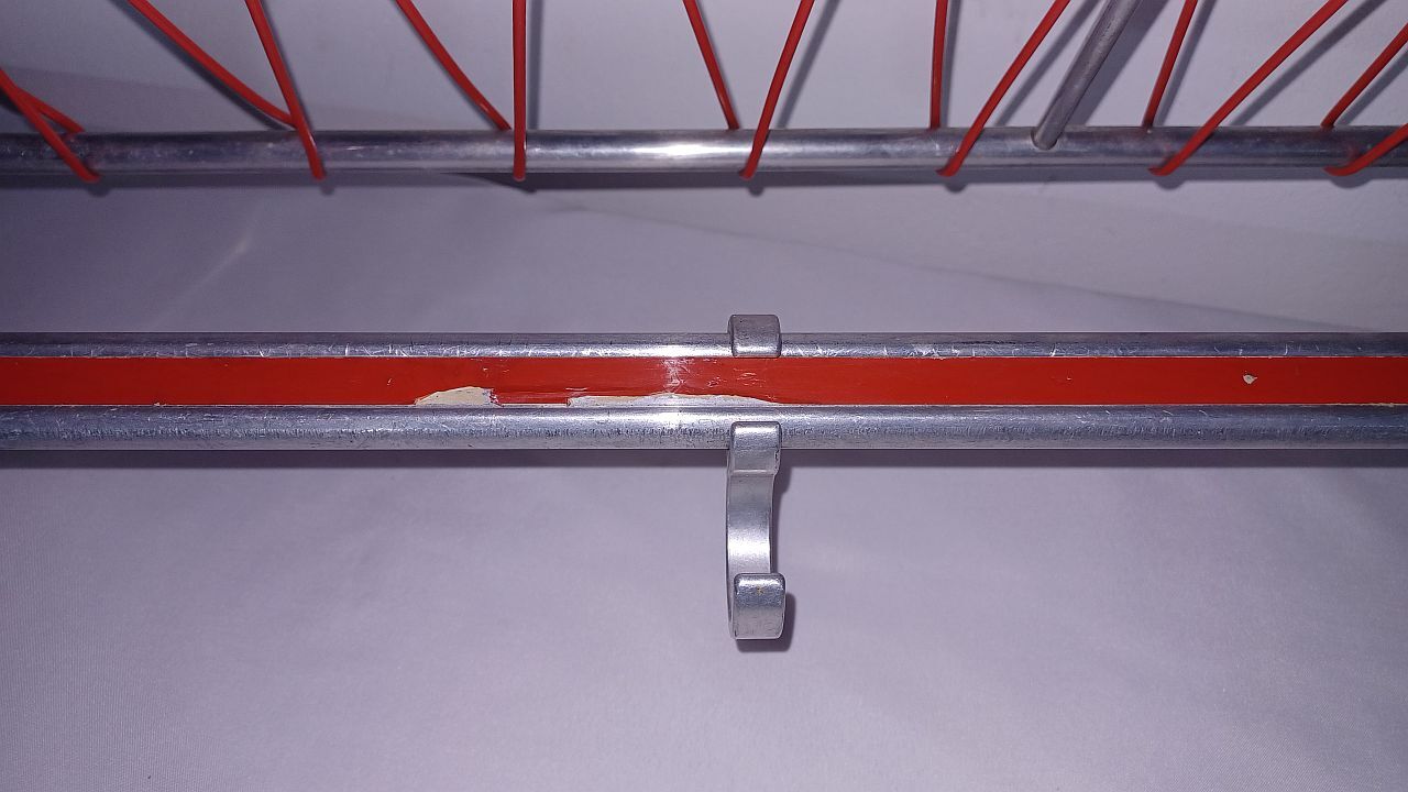 Wall coat rack aluminum 1970