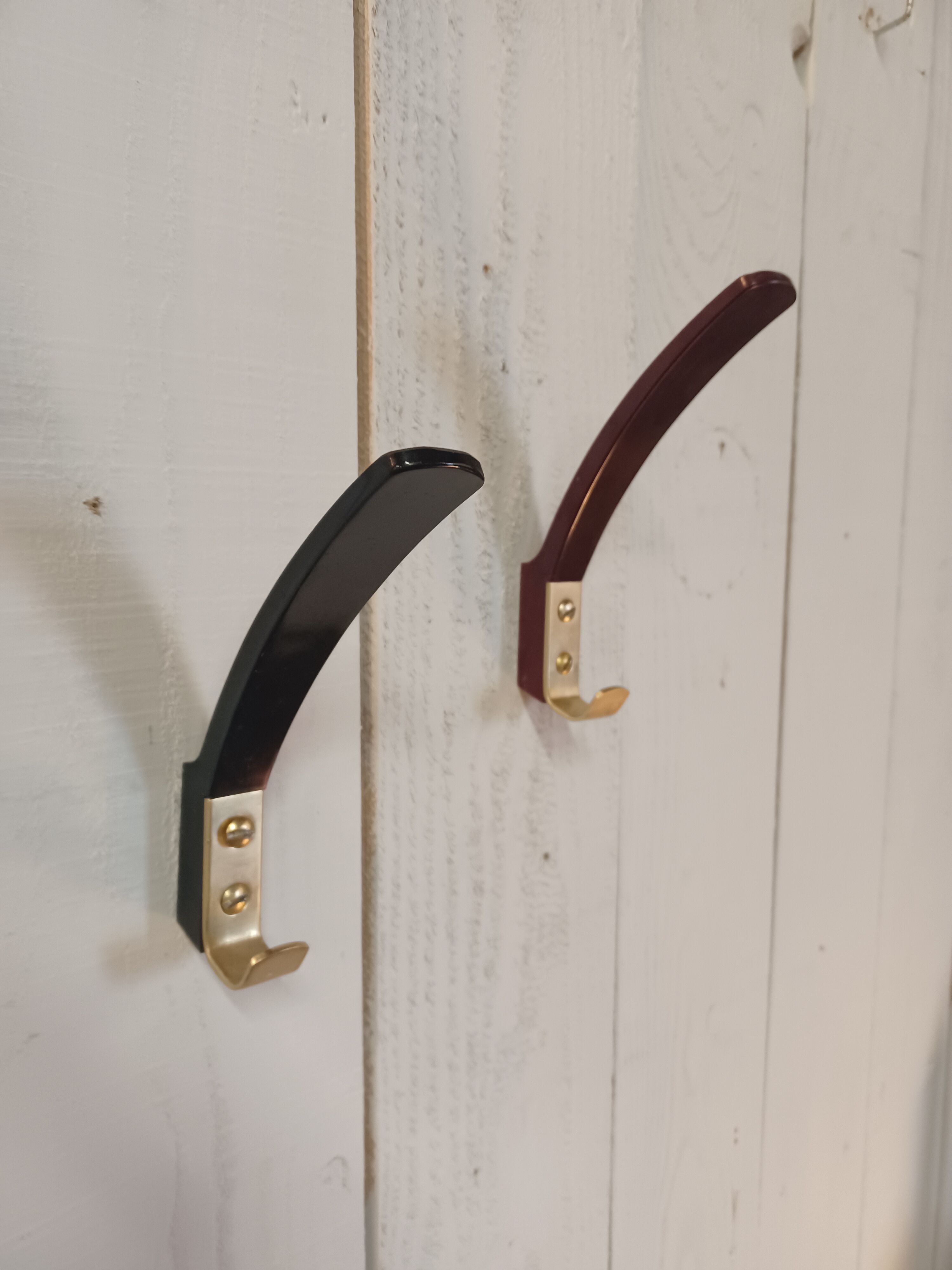10 hooks, KM Austria, bakelite and brass