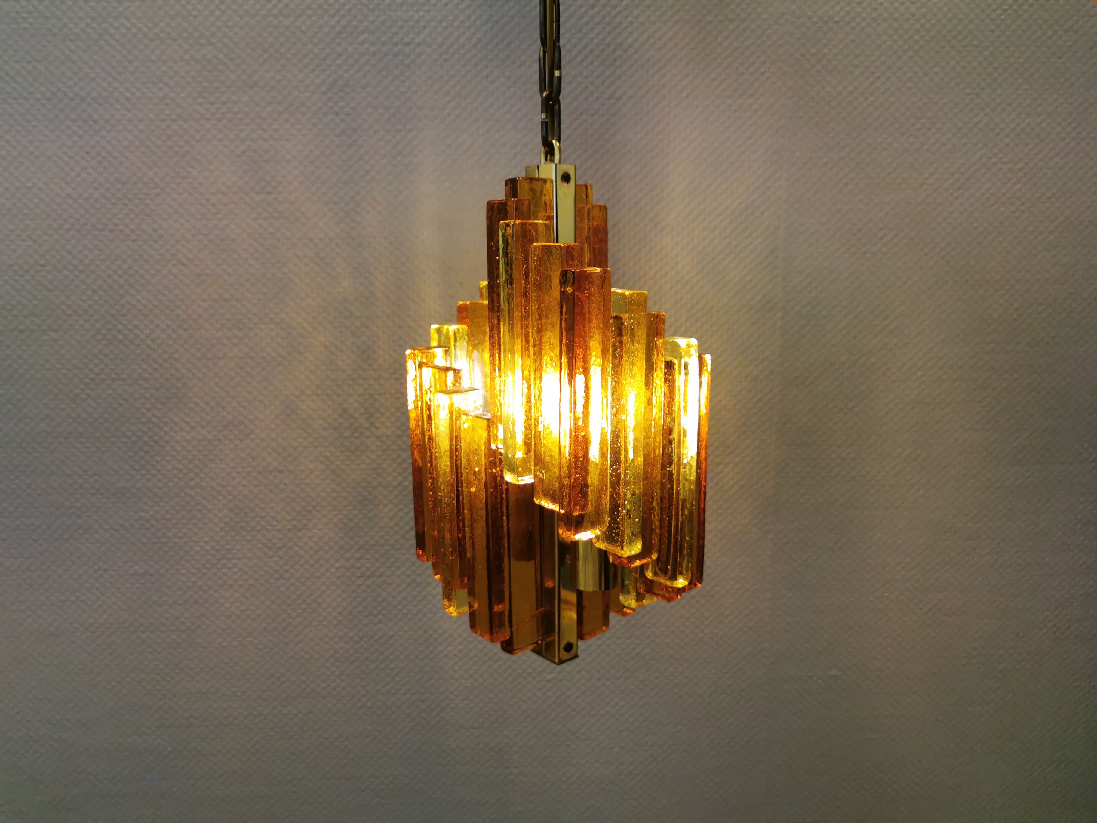 Hanging lamp, designed by Svend Aage Holm Sørensen for Hassel & Teudt in the 1960s, model HT "Rustic