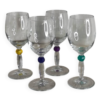Verres a vin perle a facettes