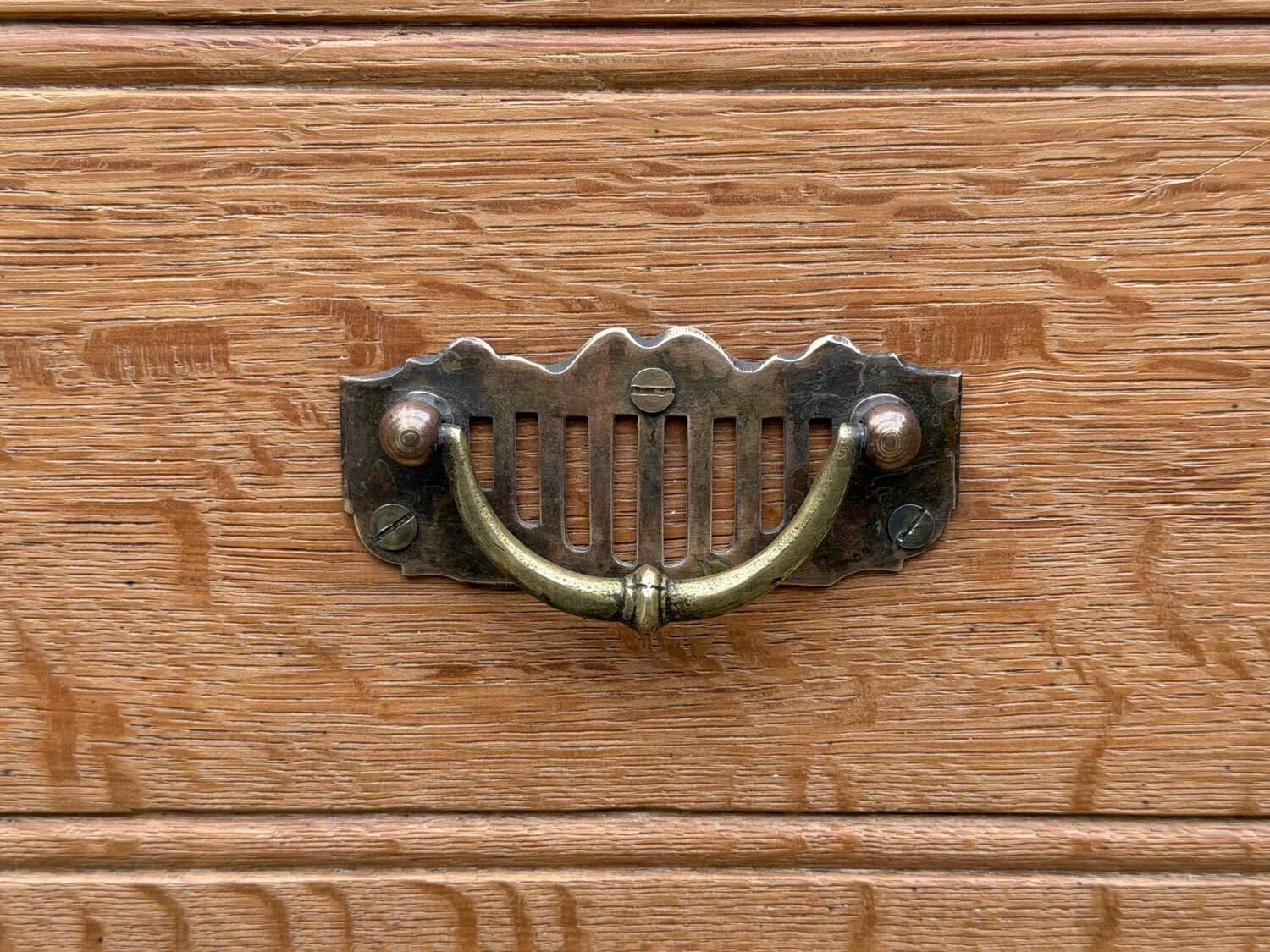 Parisian hotel wardrobe in solid raw oak, 1920.