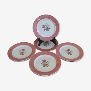 8 dessert plates 50s in half porcelain Badonviller