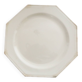 Assiettes Creil et Montereau XIXeme, modèle Perle, ivoire / lot 3
