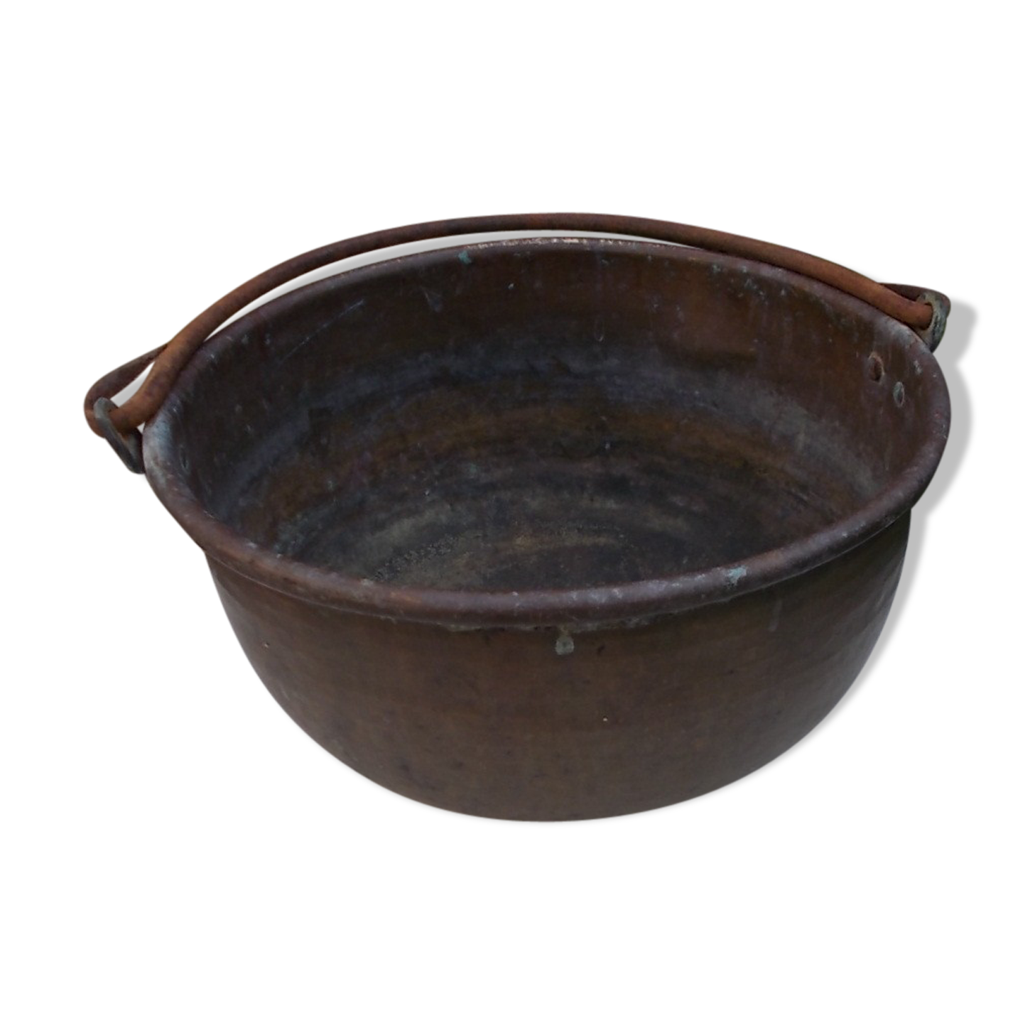 Copper cauldron, planter