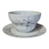 White porcelain sauceboat with blue flowers, winterling sauce bowl