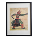 Original pastel signed by Jean Target – Masked dance in Tibet, 30 x 40 cm