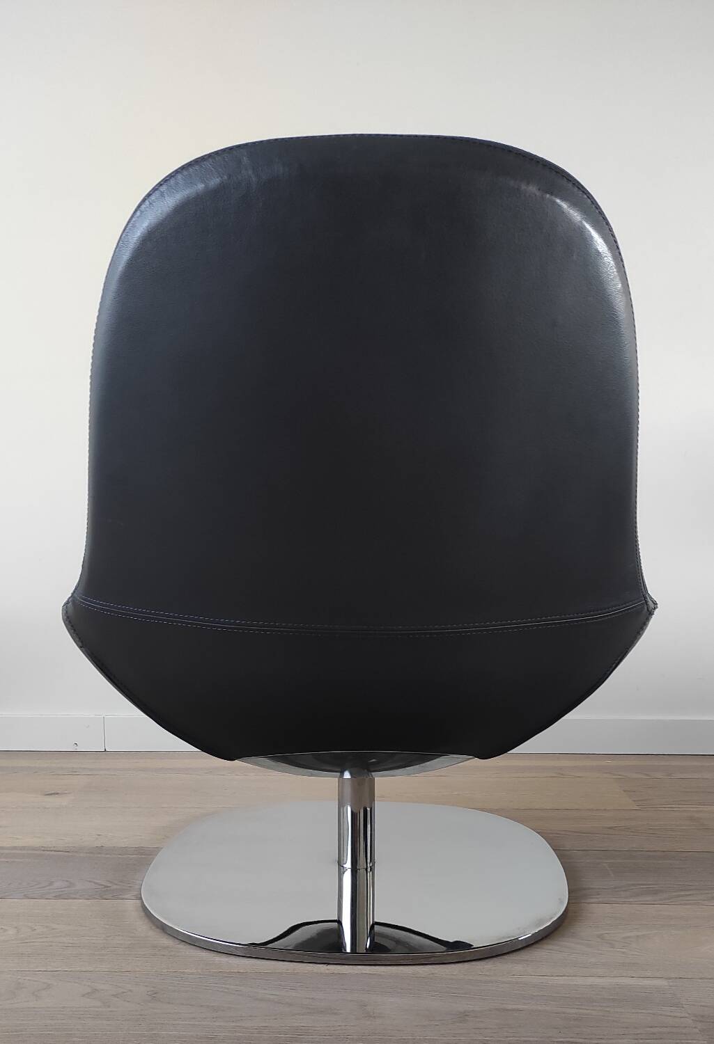 Pair of Tirup Ikea leather armchairs