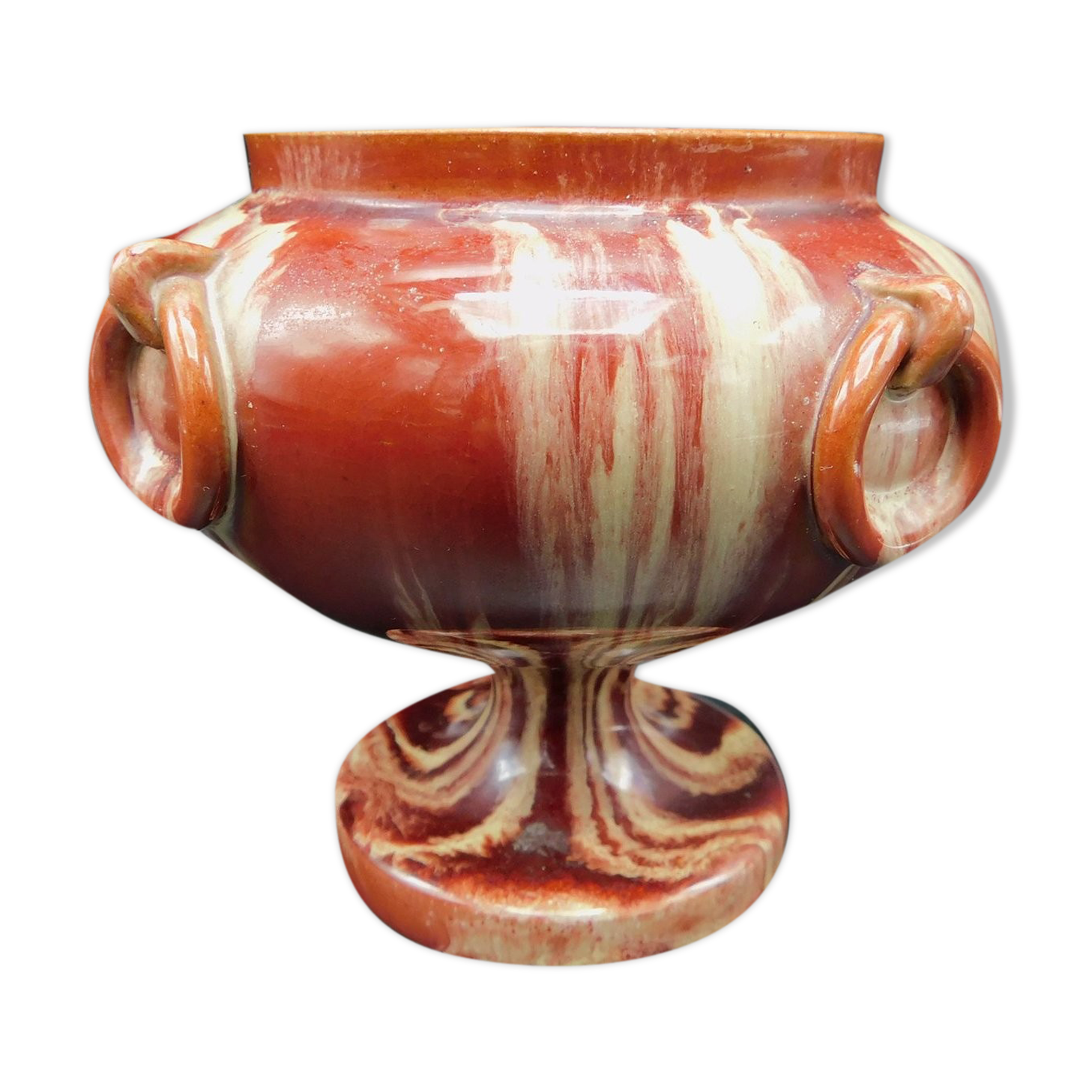 Ceramic pot cache imitation marble