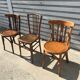 Set de 3 chaises bistrot dépareillées