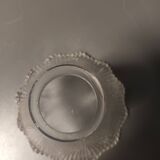 Tulip chiseled white glass