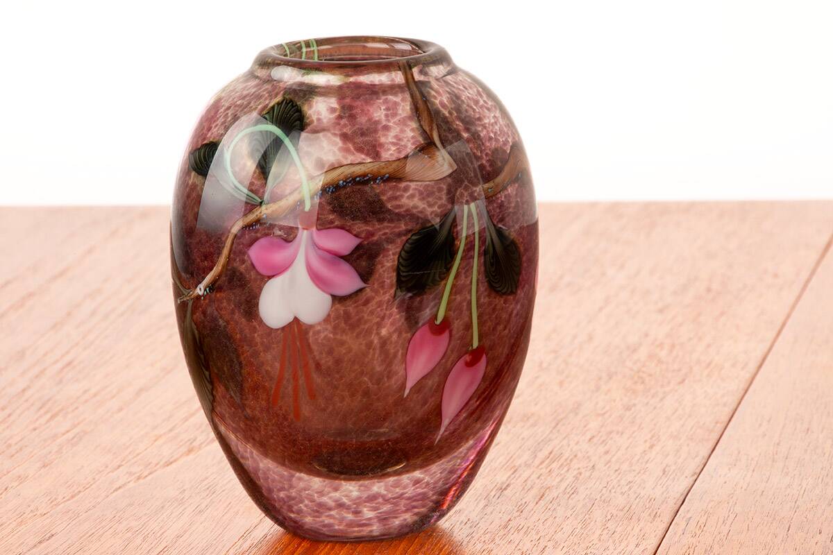 Art Nouveau style blown glass vase, Ed Aleksander/Orient & Flume.