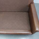 Mid-century Danish two-seat leather sofa by Svend Skipper, 1960s