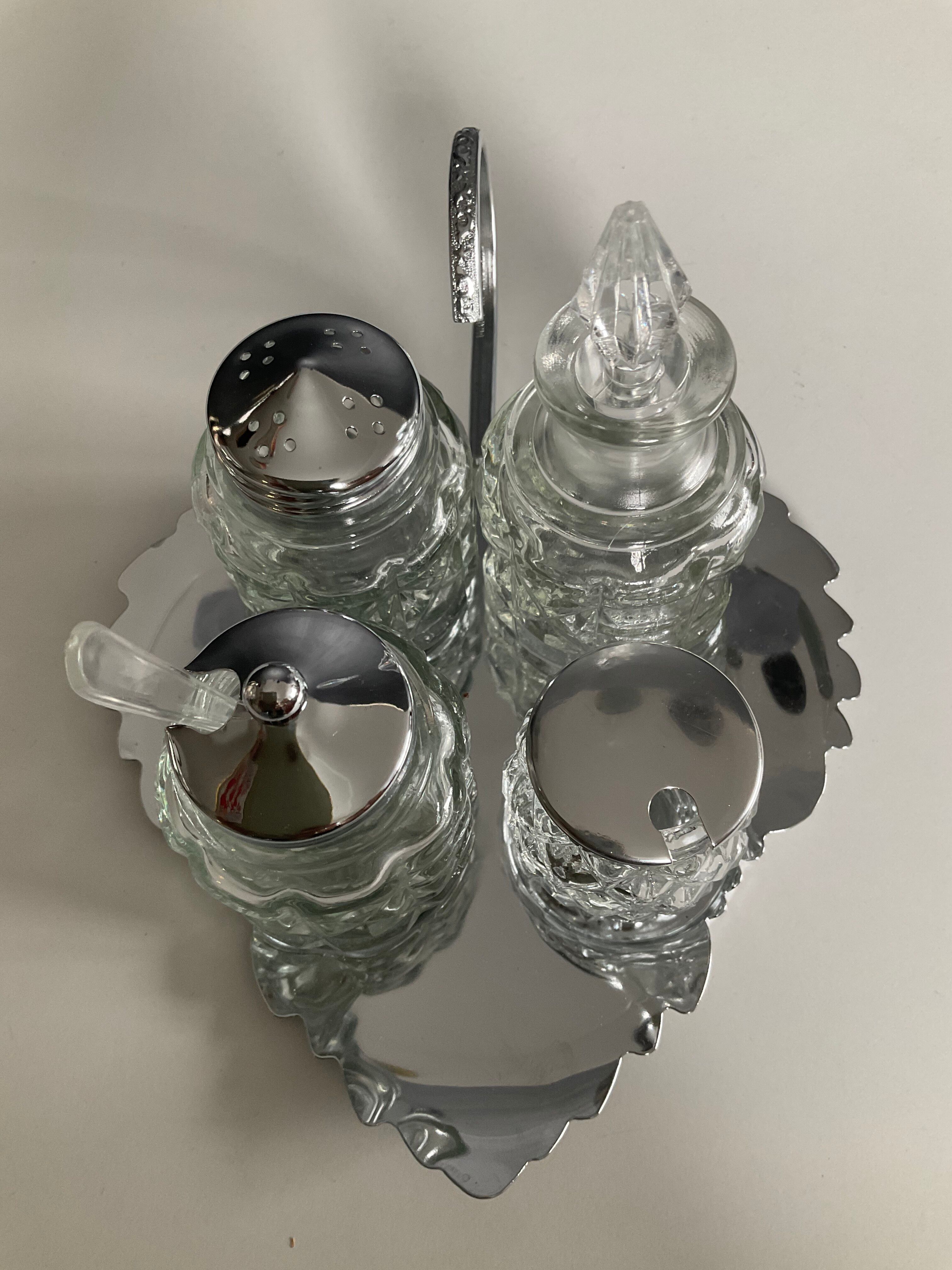Set à condiments vintage années 70-80