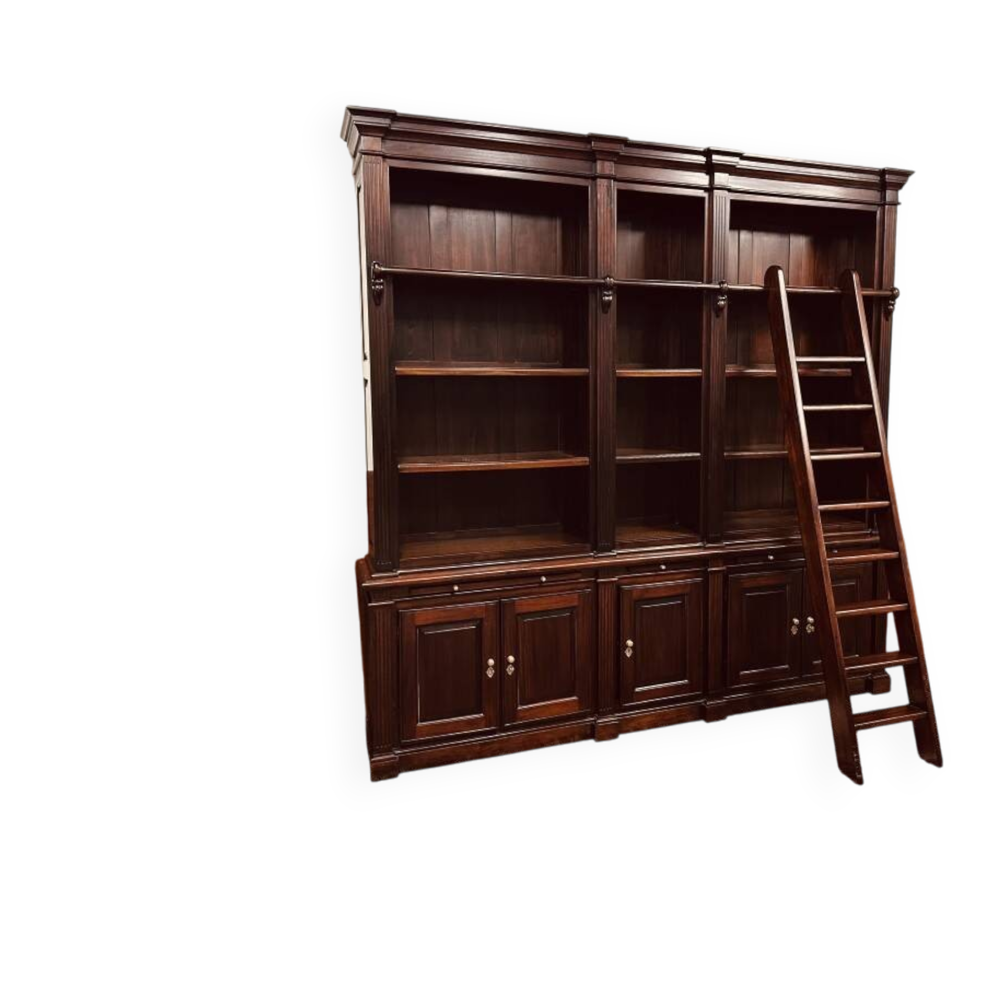 Classic English Mahogany Library Bookcase