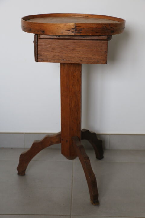 Sellette à tiroir bois 1950