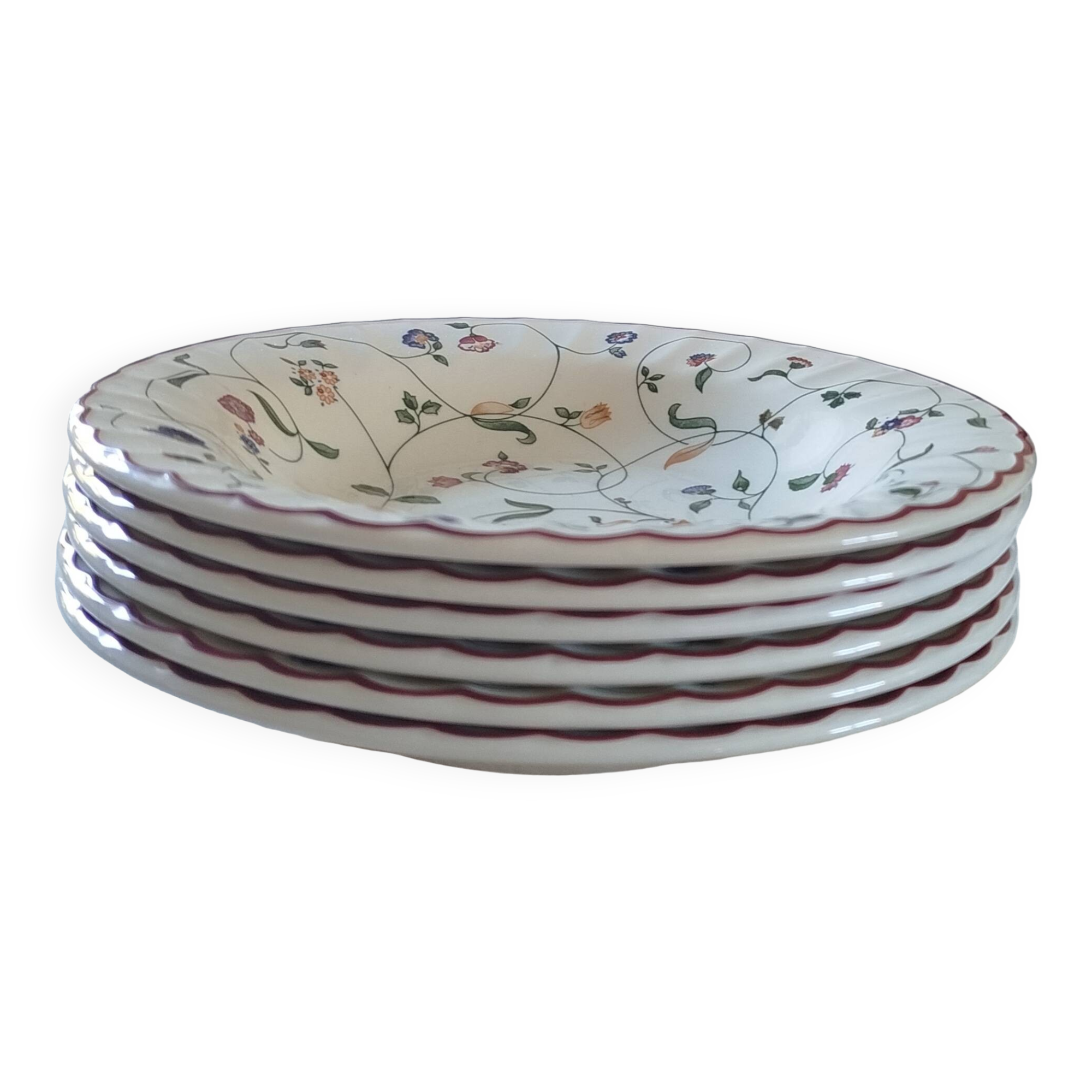 Set of 6 Oakwood England soup plates
