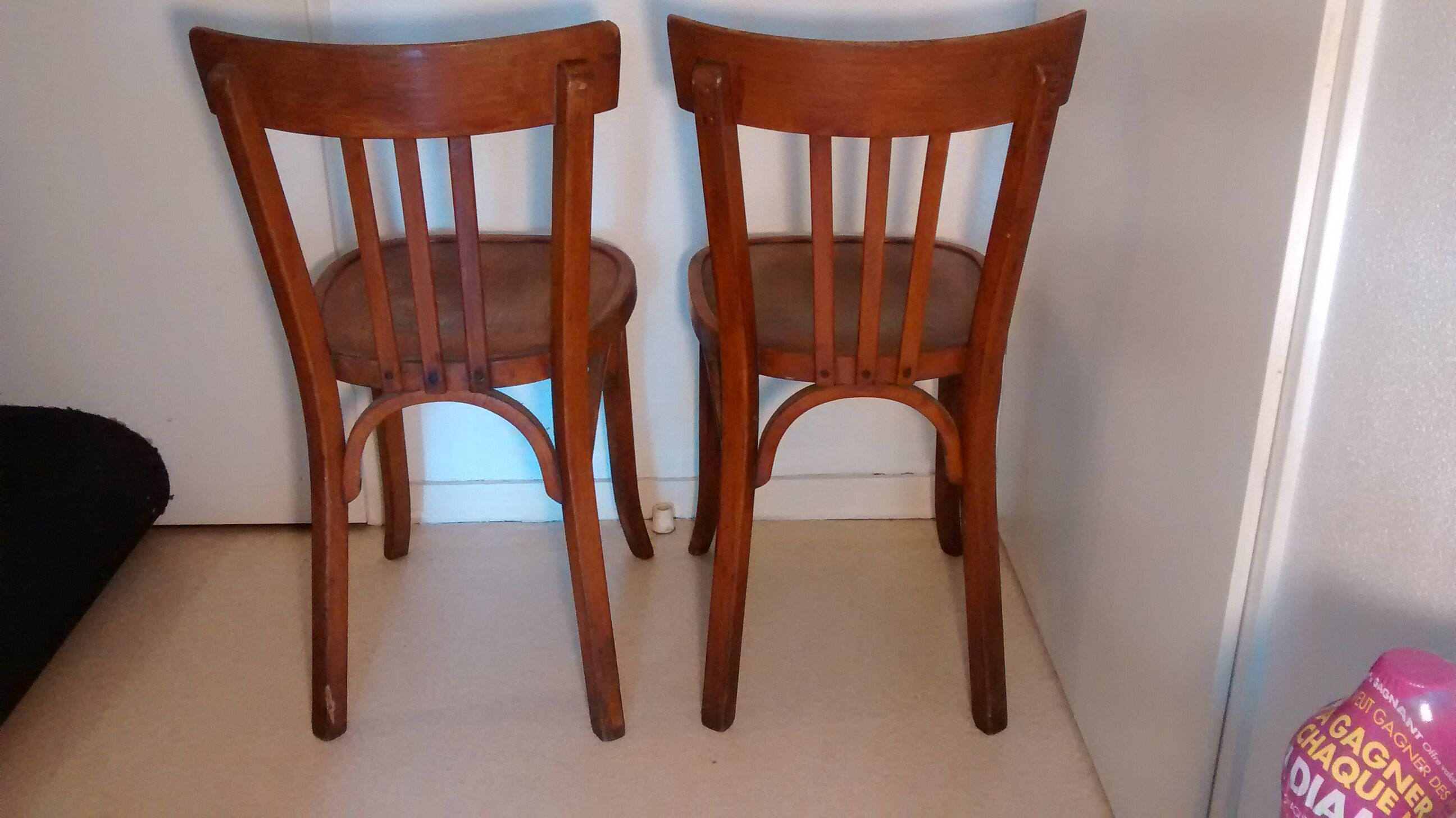 Pair of old Baumann Bistro chairs