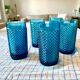 Verres bleu vintage