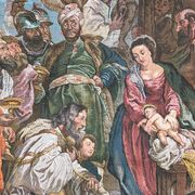 Tapestry based on the painting “The Adoration of the Magi” by Peter Paul Rubens