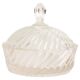 Vintage Transparent Crystal Sugar Bowl, Italy, 1960s